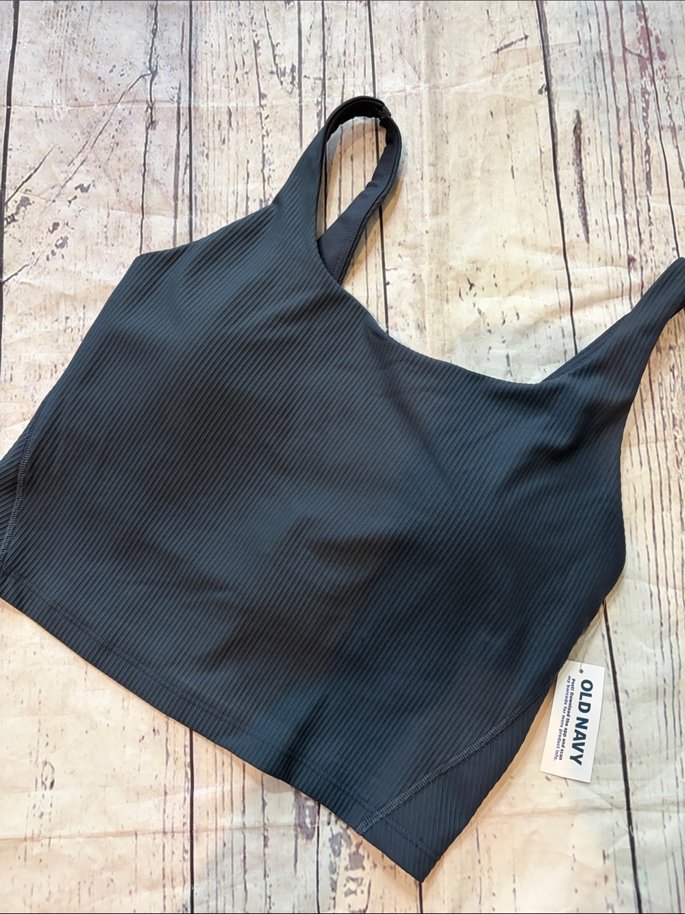NWT Old Navy Light Support Powersoft Ribbed Longline Sports Bra